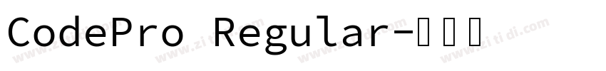 CodePro Regular字体转换
